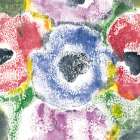 <strong>Alpenrosen 1</strong><br />B 100 x H 70 cm, Aquarell + Lack auf Leinwand